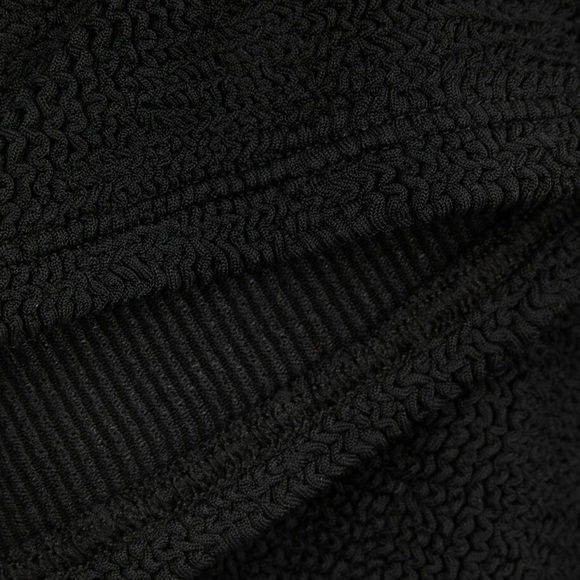 Hunza G Black Bikini SET Nancy One Shoulder Size Crinkle Stretchy Swimsuit Rare - Picture 7 of 12